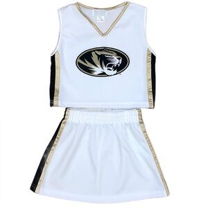 Third Street Girls Missouri Mizzou Tigers Two Piece Cheerleading Uniform Sz S